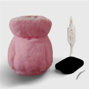 Chauffeuse pieds électrique rose moelleuse et confortable, idéale pour vos moments de détente. Découvrez cette chauffe pied électrique.