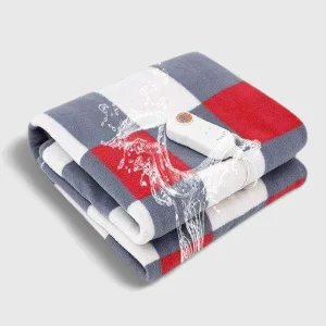 Couverture Chauffante Imperméable: Vue détaillée du tissu doux et résistant, idéale pour un usage extérieur et intérieur en toute sécurité, offrant chaleur et confort aux accessoires chauffants.